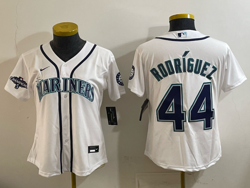 women 2026 Seattle Mariners #44 Rodriguez white Nike MLB Jersey 004